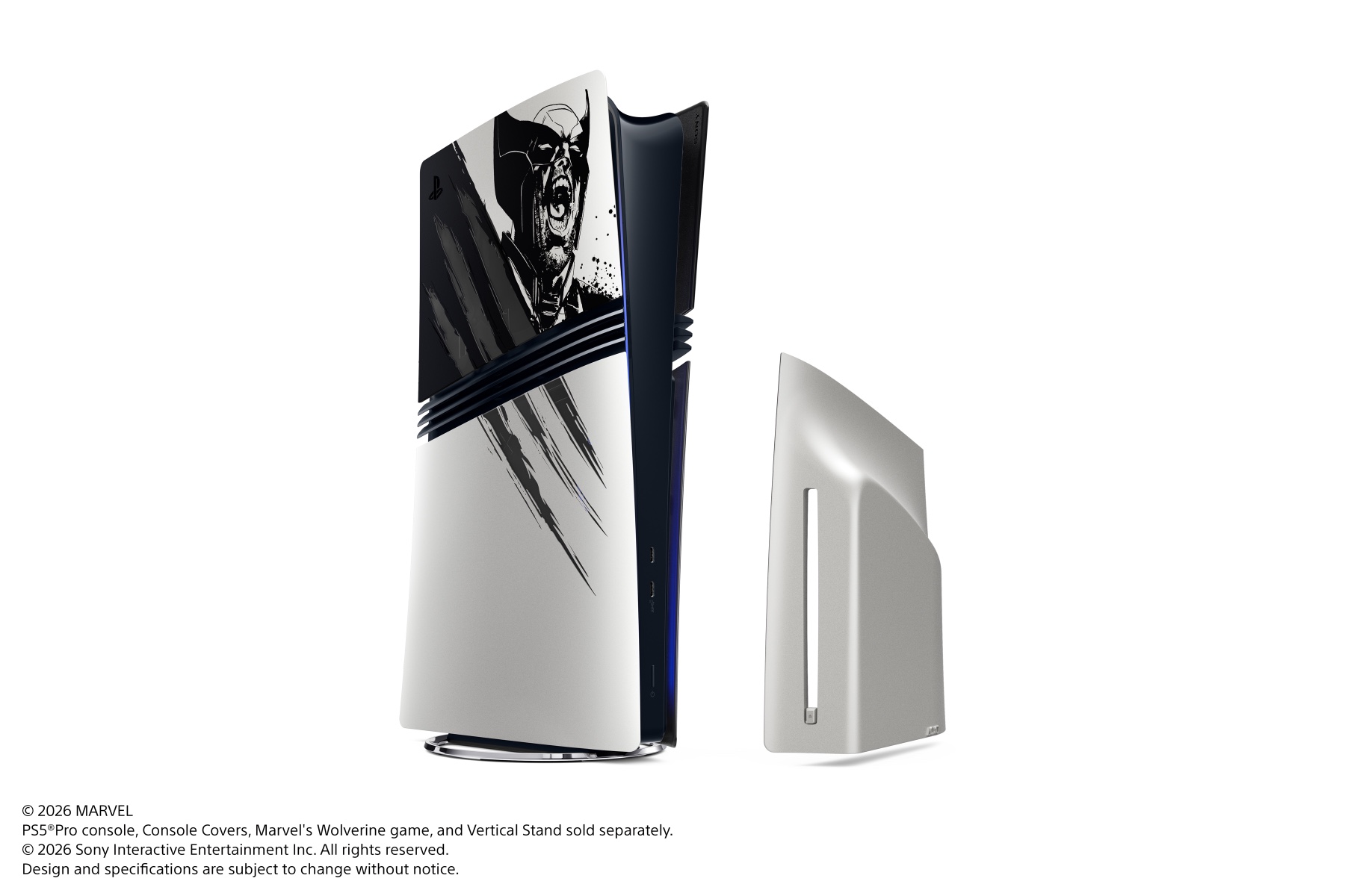 PlayStation 5 Pro Console Covers - Marvel's Wolverine Adamantium
