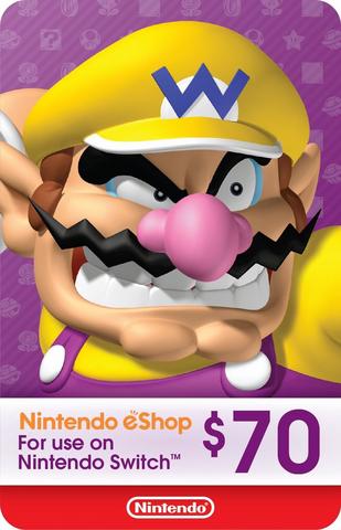 Nintendo eShop Gift Card  70,00 €