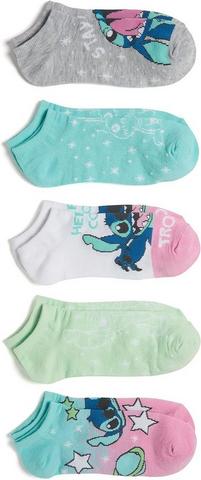 Disney Lilo and Stitch Pastel Ankle Socks 5 Pack