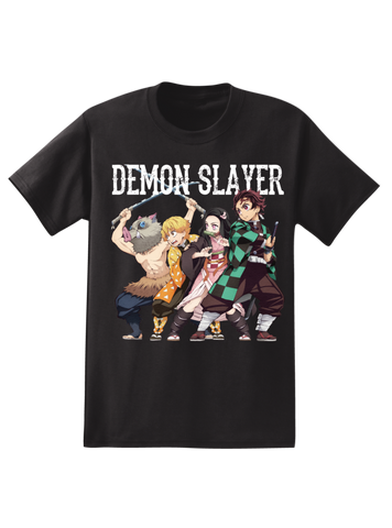 Demon Slayer Cast Unisex Black Short Sleeve T-Shirt