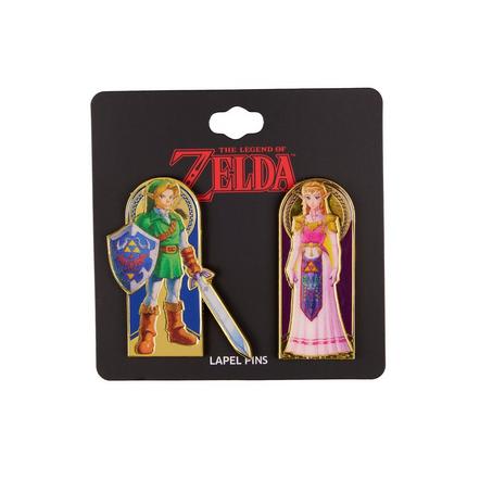 The Legenda of Zelda Link and Zelda Enamel Pin Set 2-Pack