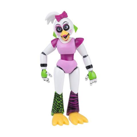 Jazwares Five Nights at Freddy's Endo-Series Glamrock 6-in Action Figure with Chica and Shattered Glamrock Chica Parts