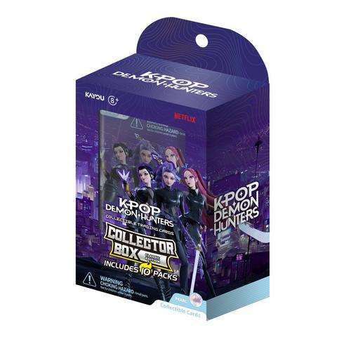 KPop Demon Hunters Collectible Trading Cards Collector Box  Classic Edition - (10 packs)