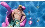 GTA 6 Aireal view of Cal Hampton in a pool on a floaty
