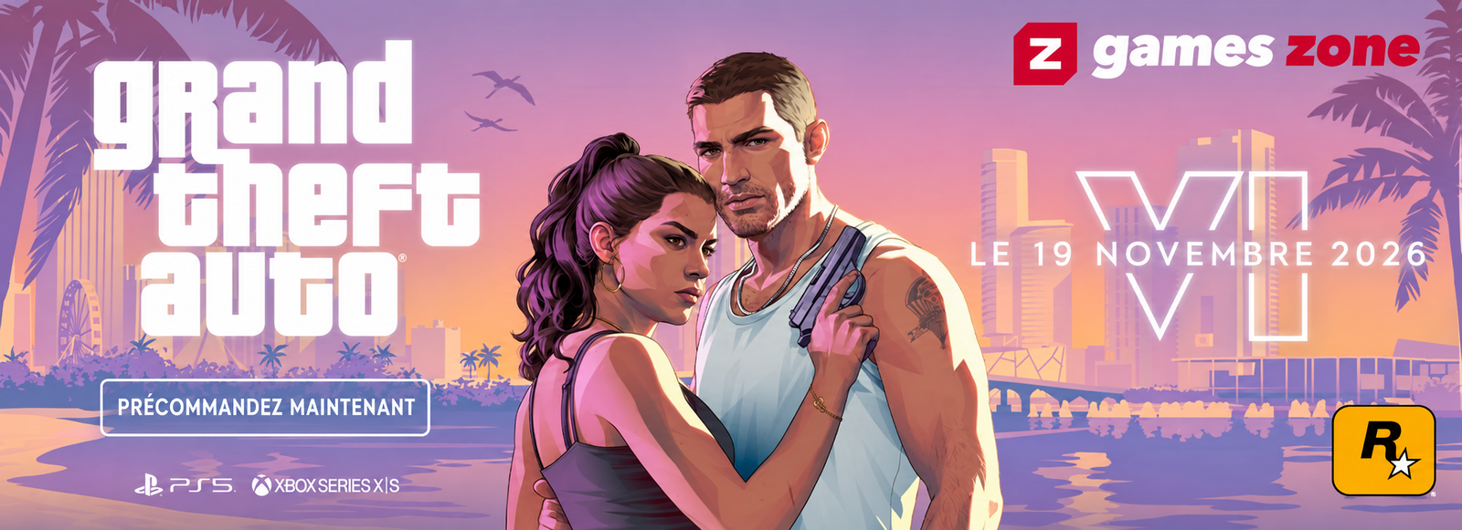 GTA6 Précommande Banner Key Art