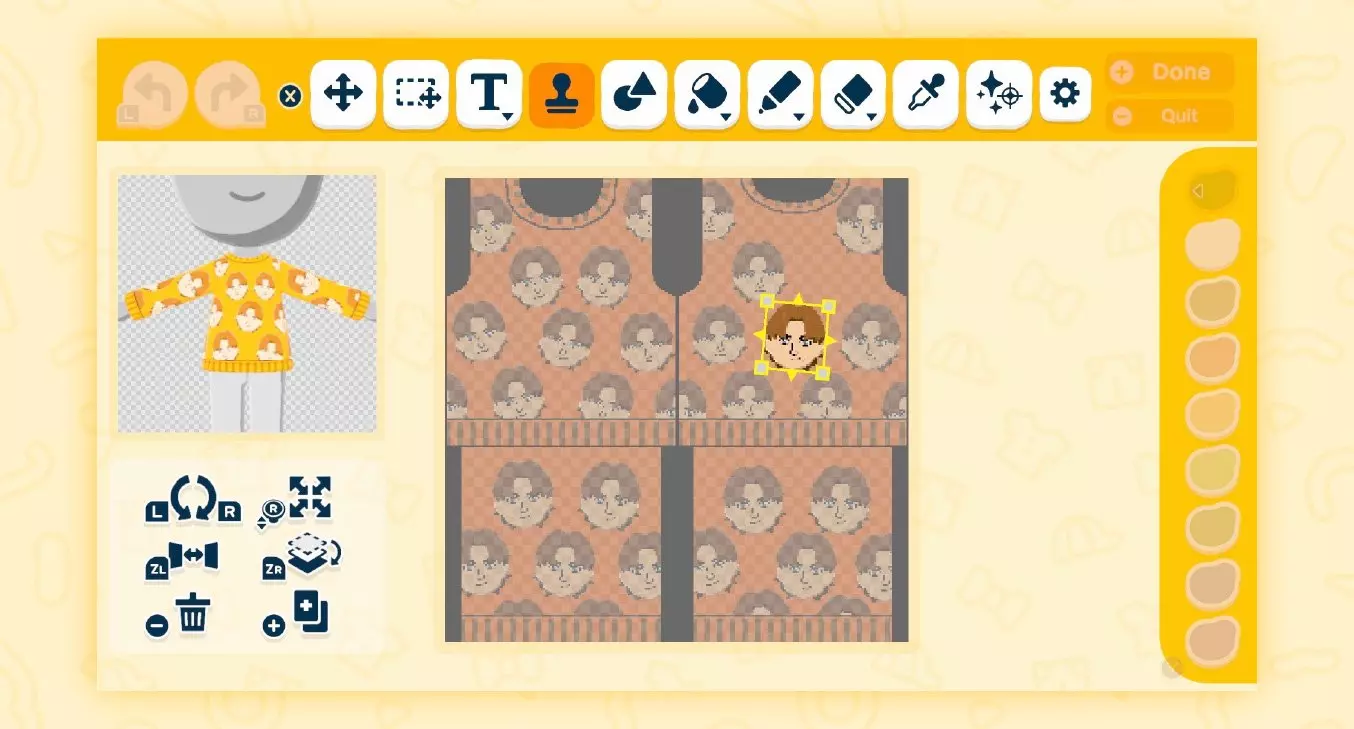 Give Mii characters clothes, food, et plus