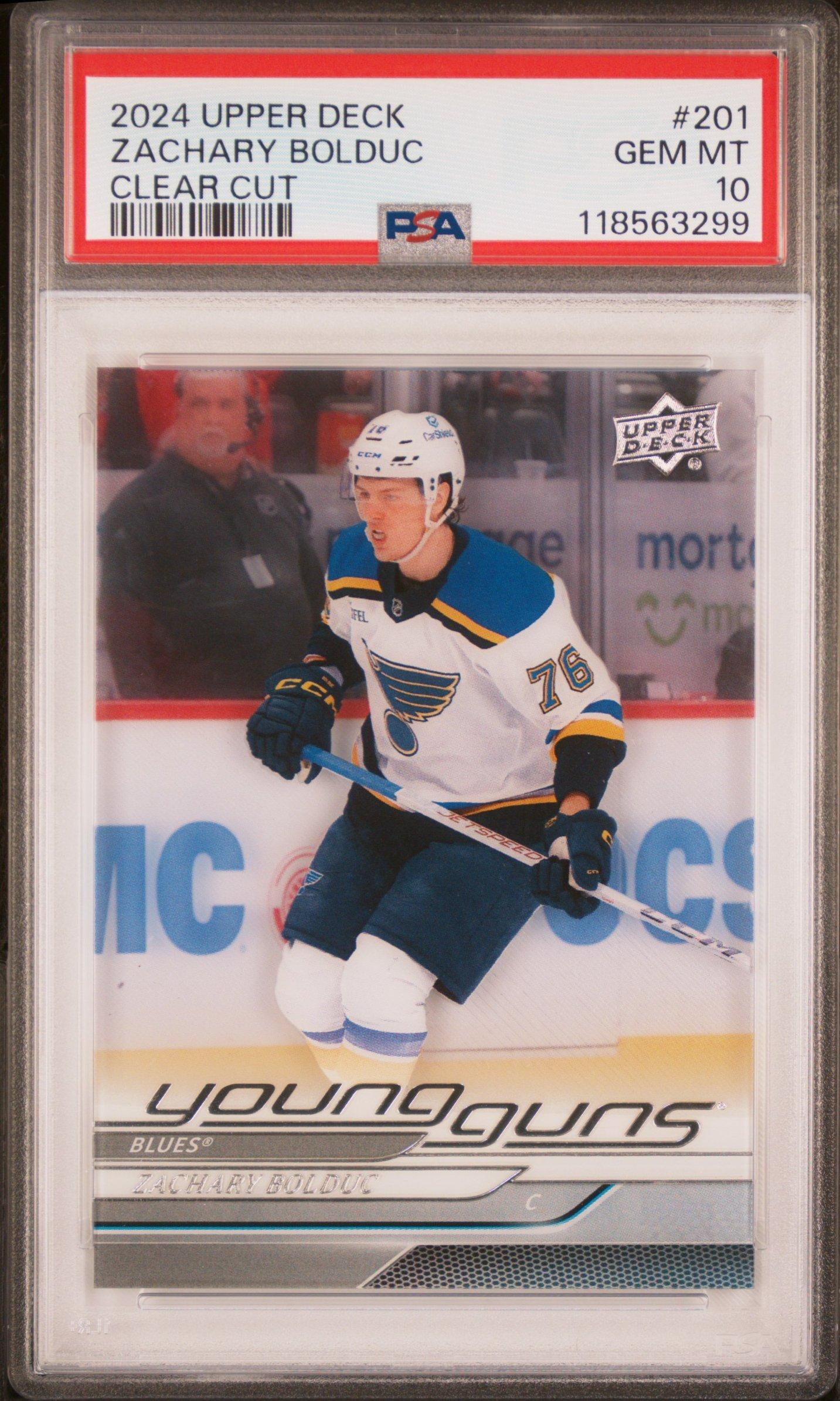 2024 Upper Deck 201 Zachary Bolduc Clear Cut PSA 10