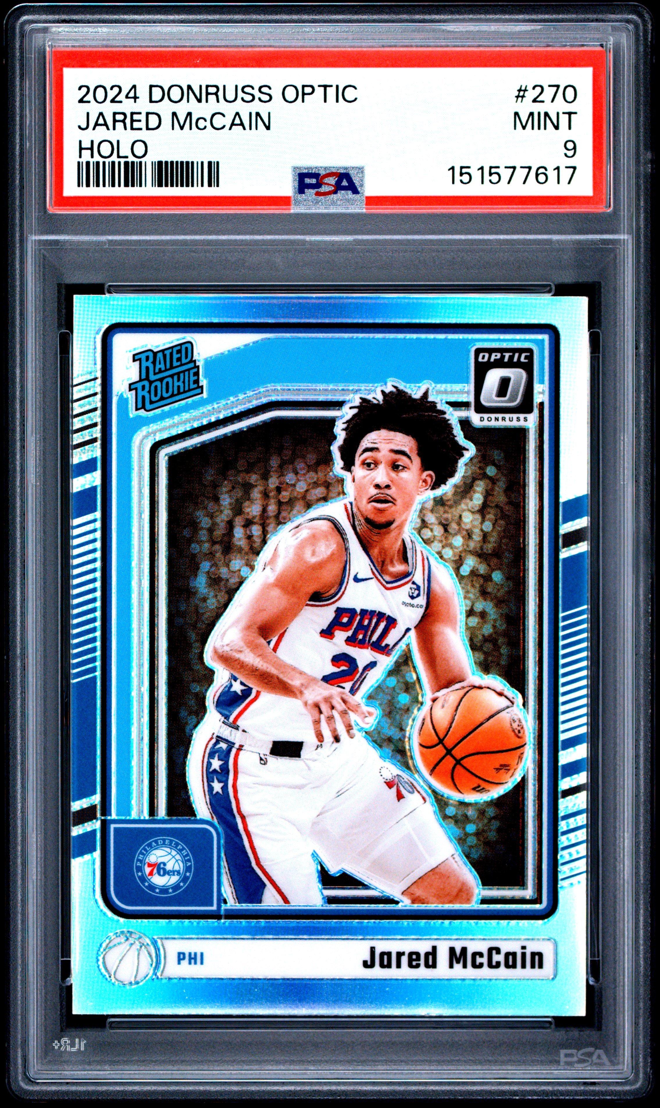 2024 Panini Donruss Optic 270 Jared Mccain Holo PSA 9