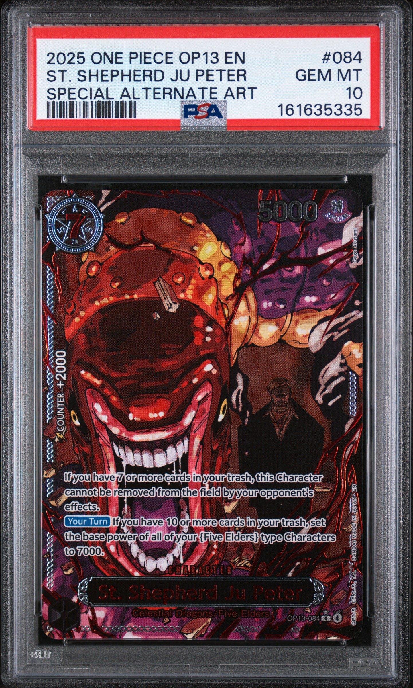 2025 One Piece Op13-carrying On His Will 084 St. Shepherd Ju Peter Special Alternate Art PSA 10