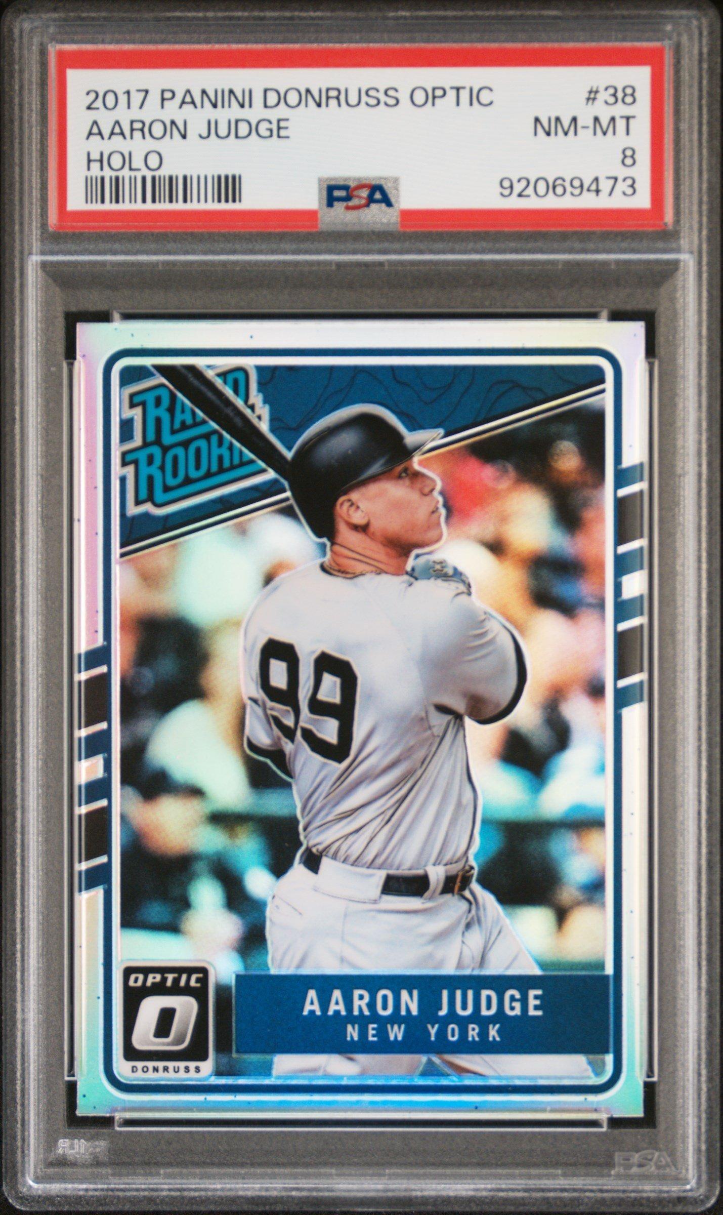 2017 Panini Donruss Optic 38 Aaron Judge Holo PSA 8