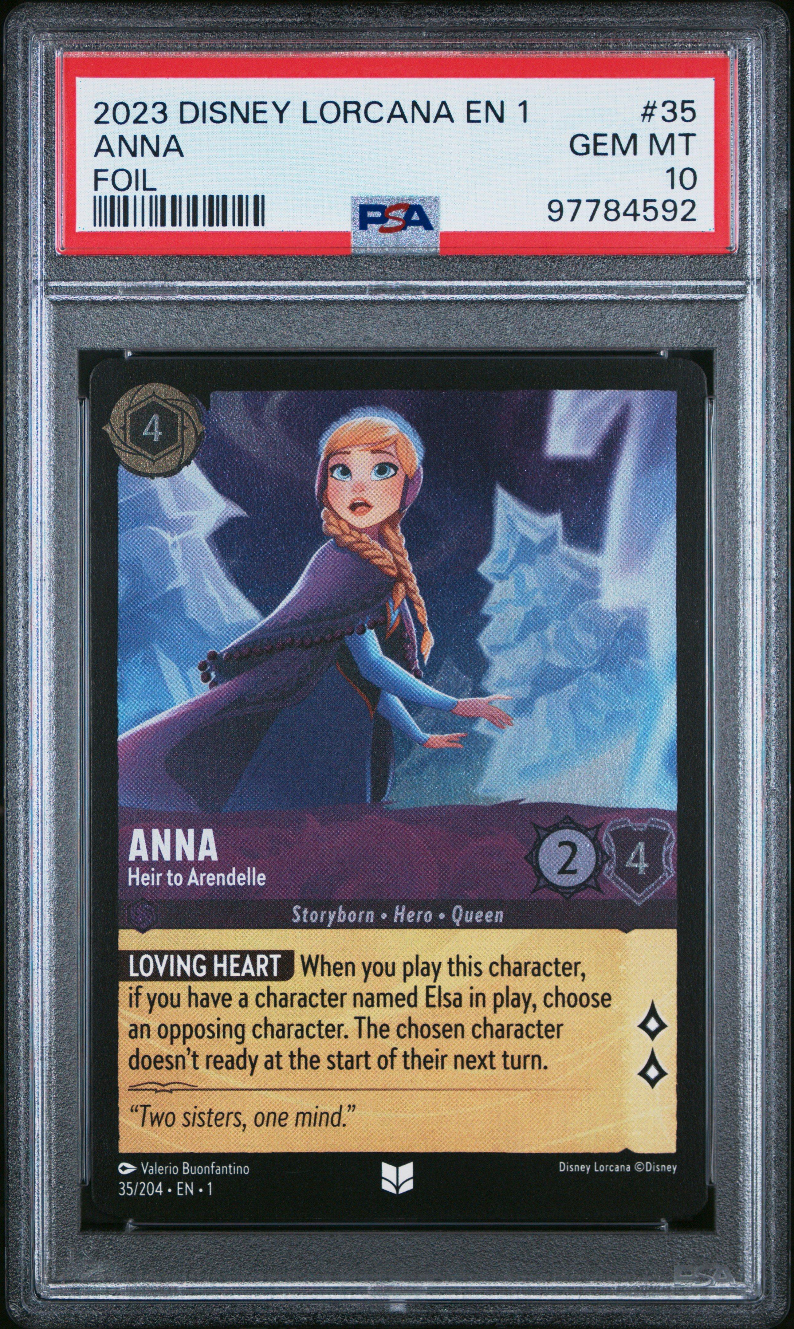 2023 Disney Lorcana En 1-the First Chapter 35 Anna - Heir To Arendelle Foil PSA 10